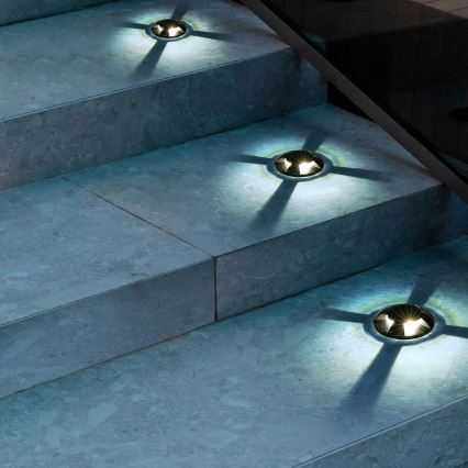 Brilagi - zewnętrzna oprawa najazdowa LED GROUNDRAY LED/1W/230V czarna IP67