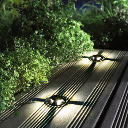 Brilagi - zewnętrzna oprawa najazdowa LED GROUNDRAY LED/1W/230V czarna IP67