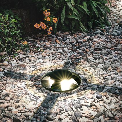 Brilagi - zewnętrzna oprawa najazdowa LED GROUNDRAY LED/1W/230V czarna IP67