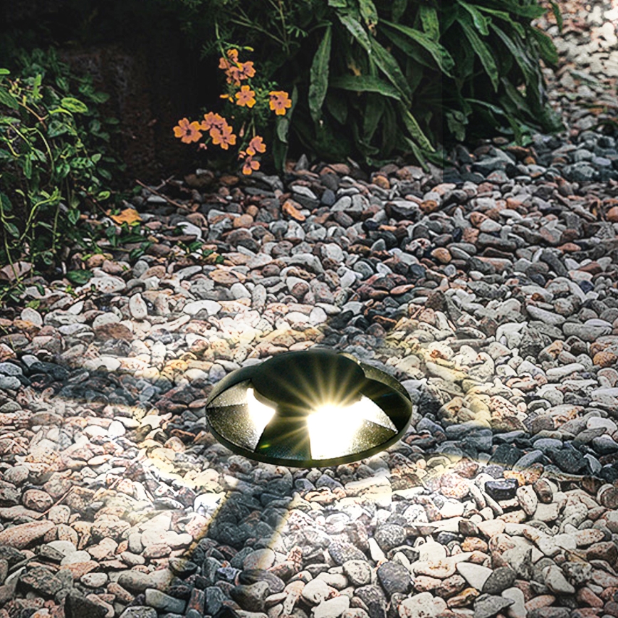 Brilagi - zewnętrzna oprawa najazdowa LED GROUNDRAY LED/1W/230V czarna IP67