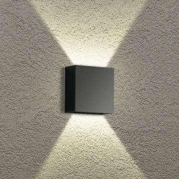 Brilagi - Zewnętrzna oprawa ścienna DOUBLERAY LED/4W/230V czarna IP65