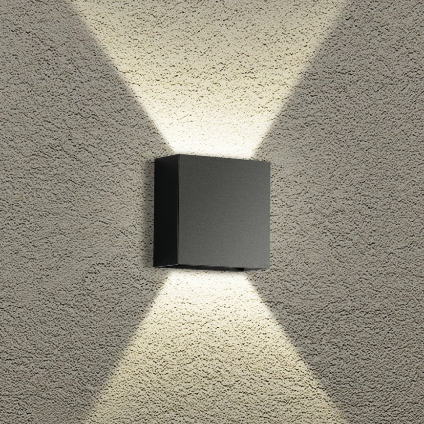Brilagi - Zewnętrzna oprawa ścienna DOUBLERAY LED/4W/230V czarna IP65