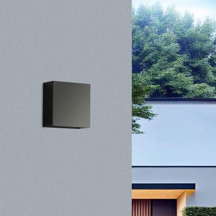 Brilagi - Zewnętrzna oprawa ścienna DOUBLERAY LED/4W/230V czarna IP65