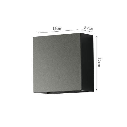 Brilagi - Zewnętrzna oprawa ścienna DOUBLERAY LED/4W/230V czarna IP65