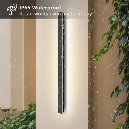 Brilagi - Zewnętrzny kinkiet LED LINEAR, 22W, 230V, 3000K, IP65, 100 cm, czarny, CRI 90