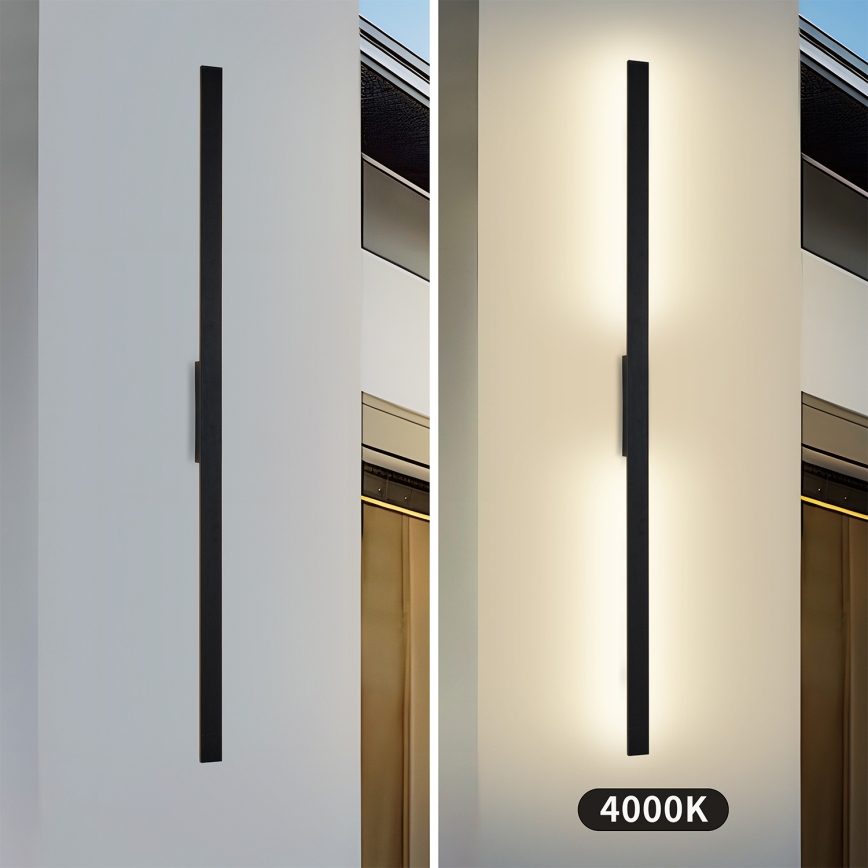 BRILAGI - LUNA Kinkiet zewnętrzny LED 30W/230V 4000K IP65 150 cm czarny CRI 90