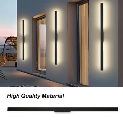 BRILAGI - LUNA Kinkiet zewnętrzny LED 30W/230V 4000K IP65 150 cm czarny CRI 90