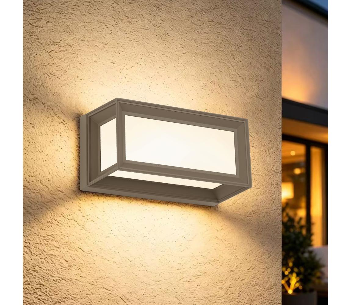 Brilagi - Zewnętrzna oprawa ścienna LED PARKER LED/12W/230V 3000/4500/6000K szara IP44