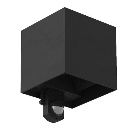 Brilagi - Zewnętrzna oprawa ścienna LED z czujnikiem CUBE LED/6W/230V czarna IP65