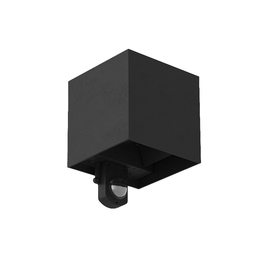 Brilagi - Zewnętrzna oprawa ścienna LED z czujnikiem CUBE LED/6W/230V czarna IP65