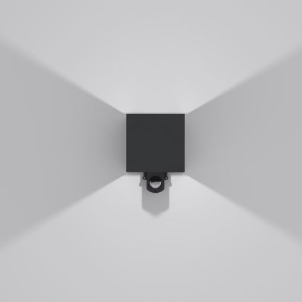 Brilagi - Zewnętrzna oprawa ścienna LED z czujnikiem CUBE LED/6W/230V czarna IP65