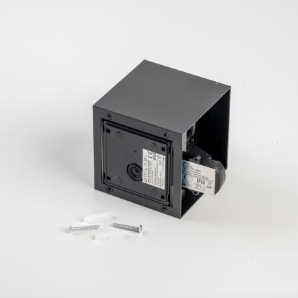 BRILAGI - Zewnętrzna oprawa ścienna LED z czujnikiem CUBE LED/6W/230V czarna IP65