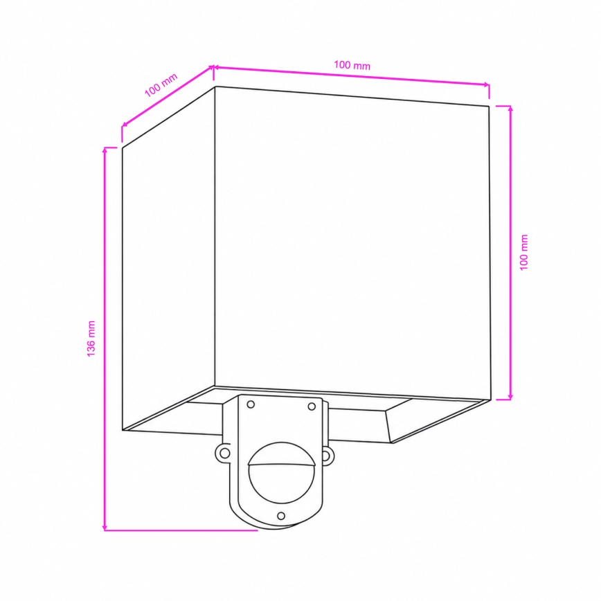 BRILAGI - Zewnętrzna oprawa ścienna LED z czujnikiem CUBE LED/6W/230V czarna IP65