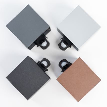 BRILAGI - Zewnętrzna oprawa ścienna LED z czujnikiem CUBE LED/6W/230V czarna IP65
