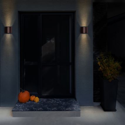 Brilagi - Zewnętrzna oprawa ścienna RONDO LED/6W/230V brązowa IP54