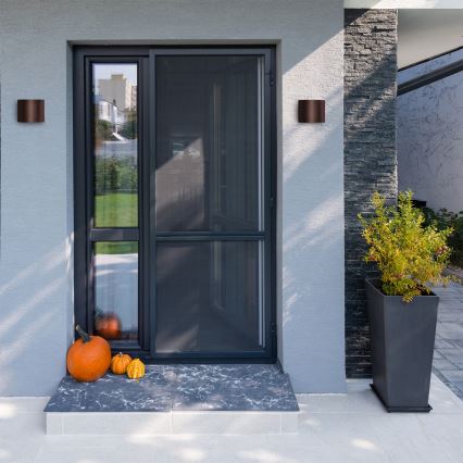 Brilagi - Zewnętrzna oprawa ścienna RONDO LED/6W/230V brązowa IP54