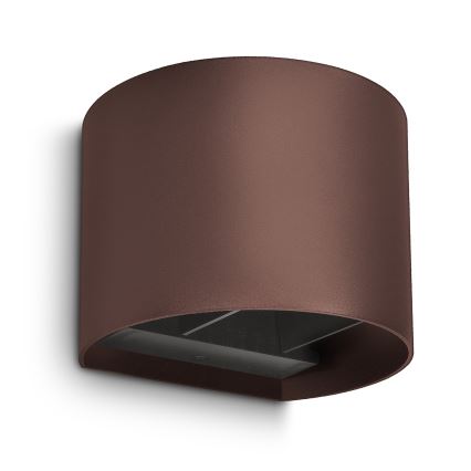 Brilagi - Zewnętrzna oprawa ścienna RONDO LED/6W/230V brązowa IP54