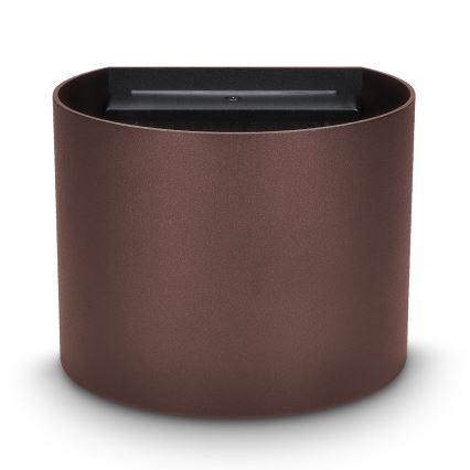 Brilagi - Zewnętrzna oprawa ścienna RONDO LED/6W/230V brązowa IP54