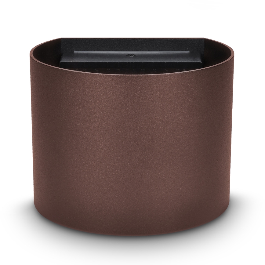 Brilagi - Zewnętrzna oprawa ścienna RONDO LED/6W/230V brązowa IP54