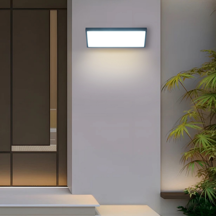 Brilagi - Zewnętrzny kinkiet LED TRIANGLE/42W/230V 3000/4000/6500K antracyt IP65