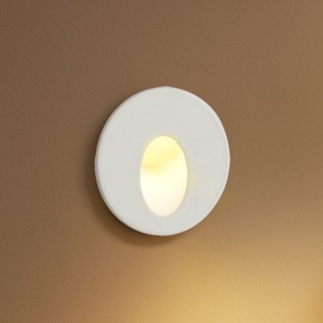 Brilagi - Zewnętrzna oprawa wpuszczana STAIRDOT LED/2W/230V, biała, IP65, okrągła