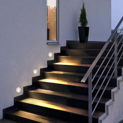 Brilagi - Zewnętrzna oprawa wpuszczana STAIRDOT LED/2W/230V, biała, IP65, okrągła