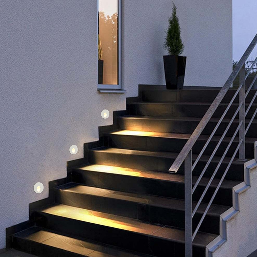 Brilagi - Zewnętrzna oprawa wpuszczana STAIRDOT LED/2W/230V, biała, IP65, okrągła