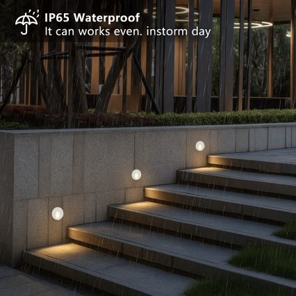 Brilagi - Zewnętrzna oprawa wpuszczana STAIRDOT LED/2W/230V, biała, IP65, okrągła