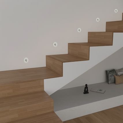 Brilagi - Zewnętrzna oprawa wpuszczana STAIRDOT LED/2W/230V, biała, IP65, okrągła