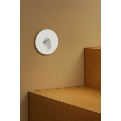 Brilagi - Zewnętrzna oprawa wpuszczana STAIRDOT LED/2W/230V, biała, IP65, okrągła