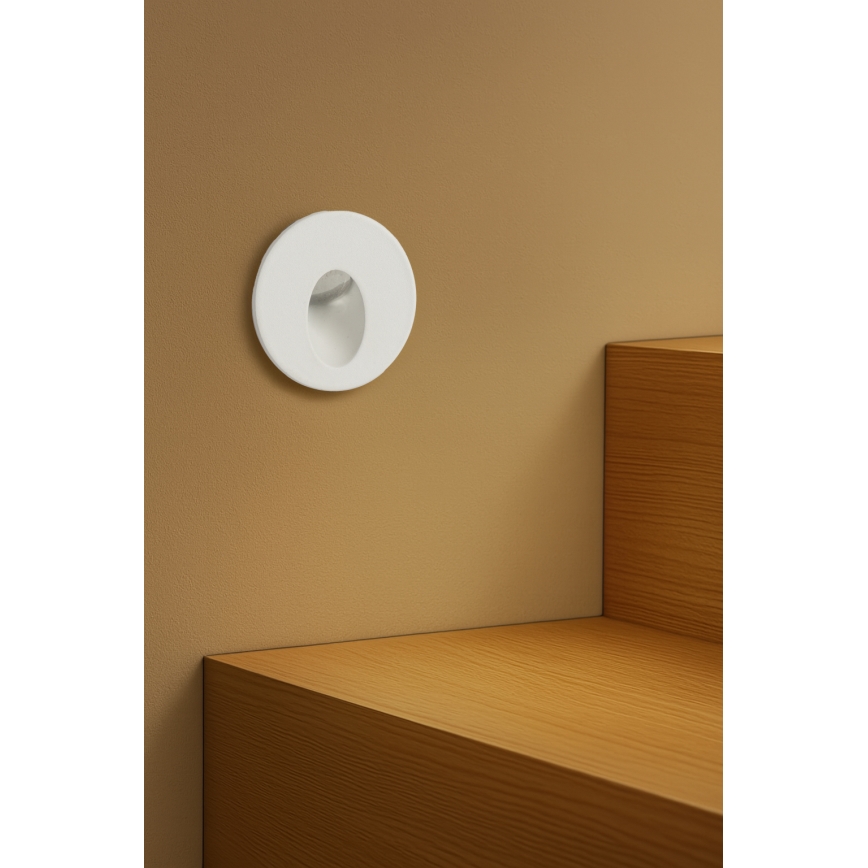 Brilagi - Zewnętrzna oprawa wpuszczana STAIRDOT LED/2W/230V, biała, IP65, okrągła