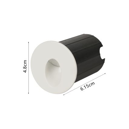 Brilagi - Zewnętrzna oprawa wpuszczana STAIRDOT LED/2W/230V, biała, IP65, okrągła