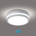 Brilagi - Zewnętrzna przysufitowa lampa LED z czujnikiem BENE LED/18W/230V Ø 21,5 cm biała IP54