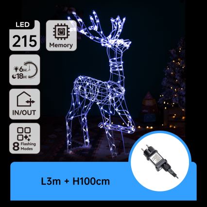 Brilagi - Zewnętrzna świąteczna dekoracja LED/3,6W/31/230V 6500K 105 cm IP44 renifer