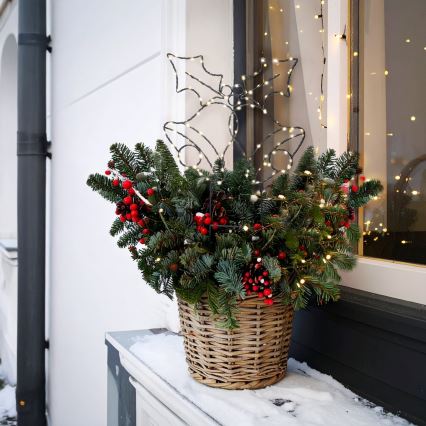 Brilagi - Zewnętrzna świąteczna dekoracja LED LED/3xAA IP44 55x32 cm dzwoneczki