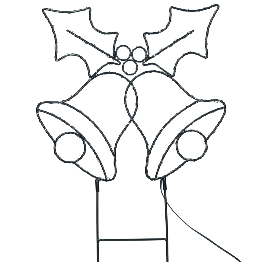 Brilagi - Zewnętrzna świąteczna dekoracja LED LED/3xAA IP44 55x32 cm dzwoneczki