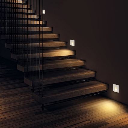 Brilagi - Zewnętrzna wpuszczana oprawa STAIRDOT LED/2W/230V, biała, IP65, kwadratowa