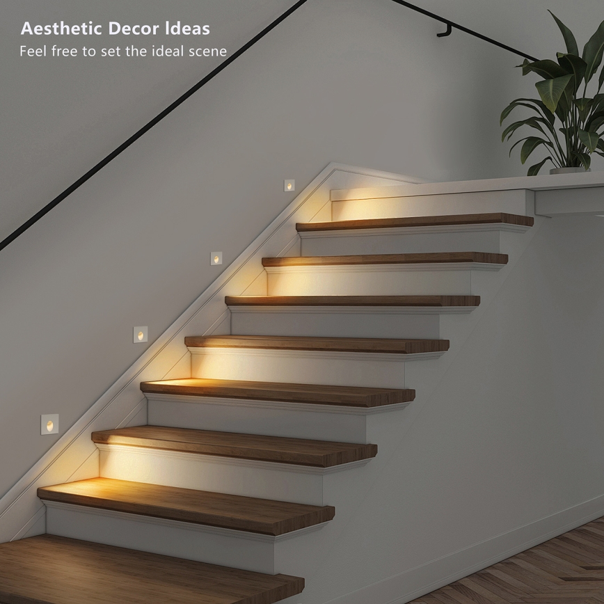Brilagi - Zewnętrzna wpuszczana oprawa STAIRDOT LED/2W/230V, biała, IP65, kwadratowa