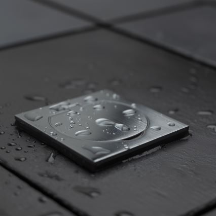 Brilagi - zewnętrzne wbudowane podłogowe gniazdo IP55 matowy chrom kwadratowy
