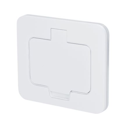 Brilagi - Zewnętrzne wpuszczane gniazdo podłogowe IP55, białe, prostokątne