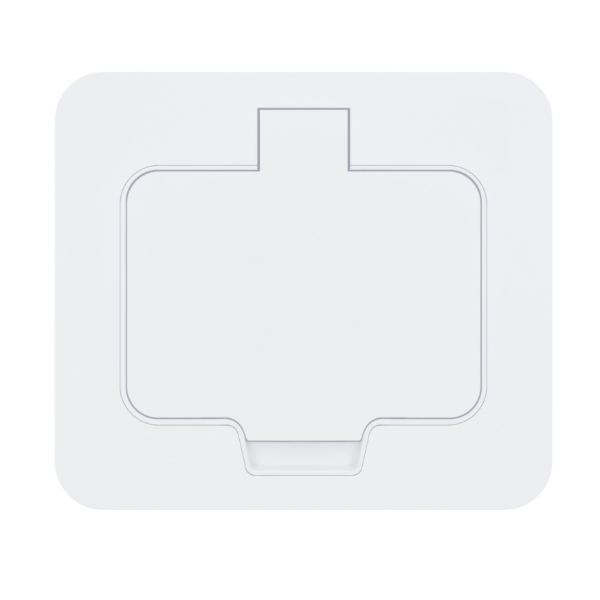 Brilagi - Zewnętrzne wpuszczane gniazdo podłogowe IP55, białe, prostokątne