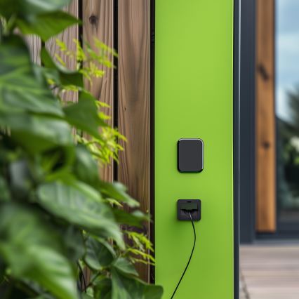 Brilagi - Zewnętrzne wpuszczane gniazdo podłogowe IP55, czarne, prostokątne