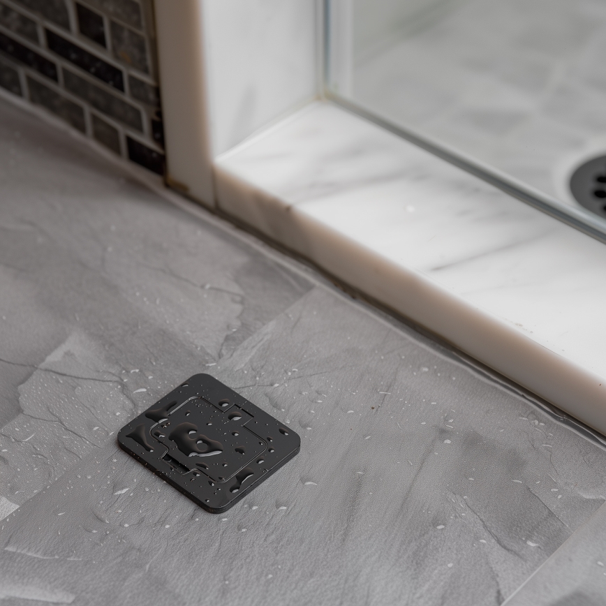 Brilagi - Zewnętrzne wpuszczane gniazdo podłogowe IP55, czarne, prostokątne