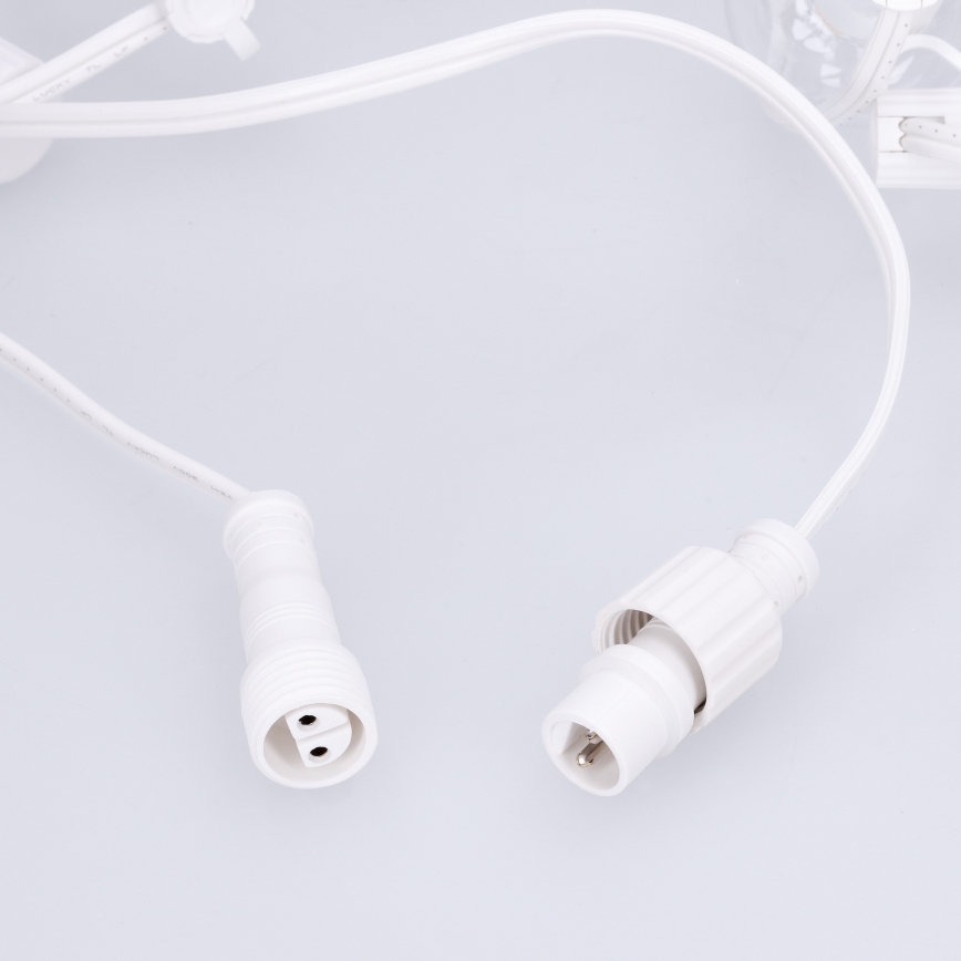 Brilagi - LED zewnętrzny łańcuch dekoracyjny GIRLANDA 10xE12/0,6W/230V 8m biały IP44 ciepła biel