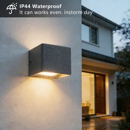 Brilagi - Zewnętrzny kinkiet DONNANI LED/5W/230V 10 cm antracyt IP44