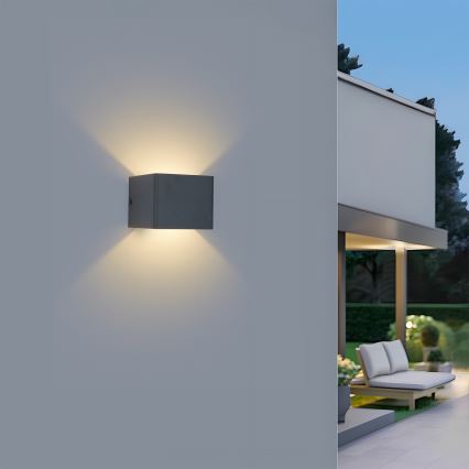 Brilagi - Zewnętrzny kinkiet DONNANI LED/5W/230V 10 cm antracyt IP44