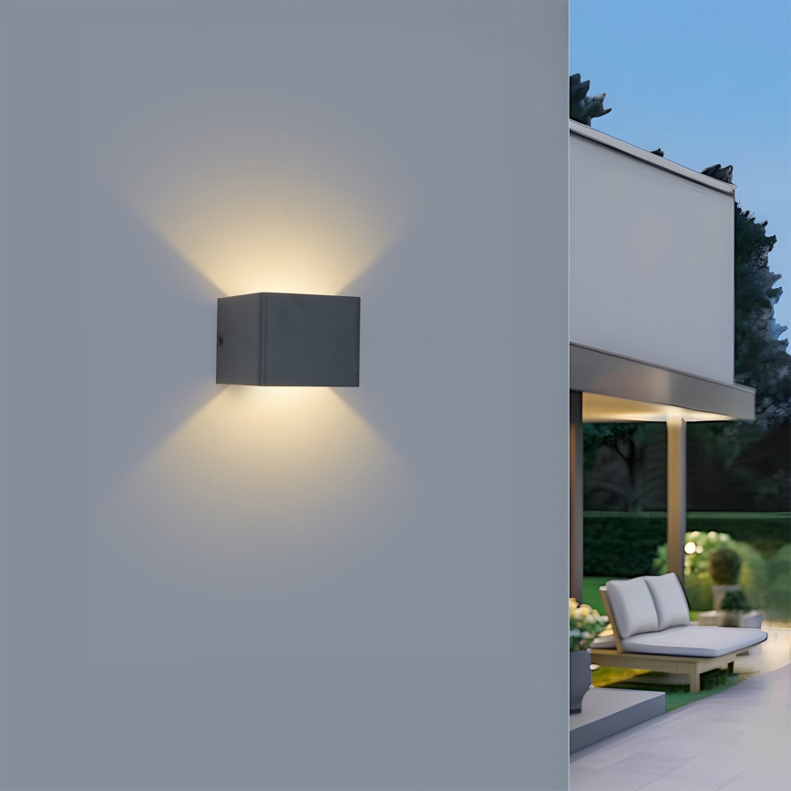Brilagi - Zewnętrzny kinkiet DONNANI LED/5W/230V 10 cm antracyt IP44