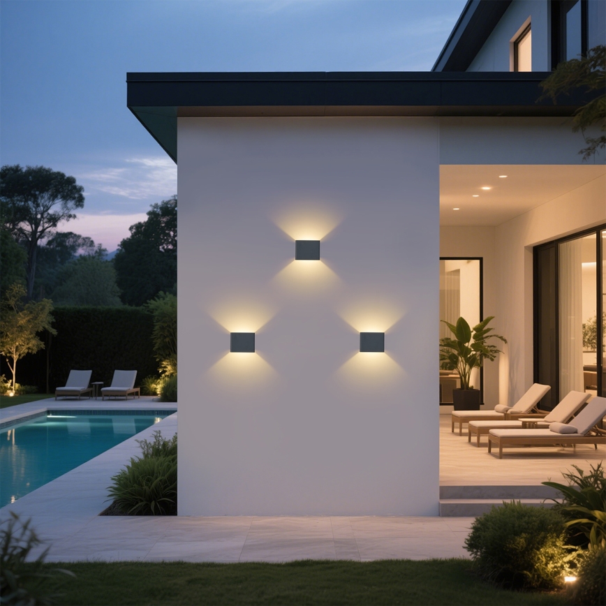 Brilagi - Zewnętrzny kinkiet DONNANI LED/5W/230V 10 cm antracyt IP44