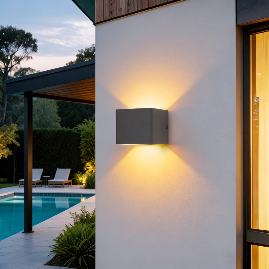 Brilagi - Zewnętrzny kinkiet DONNANI LED/5W/230V 10 cm antracyt IP44