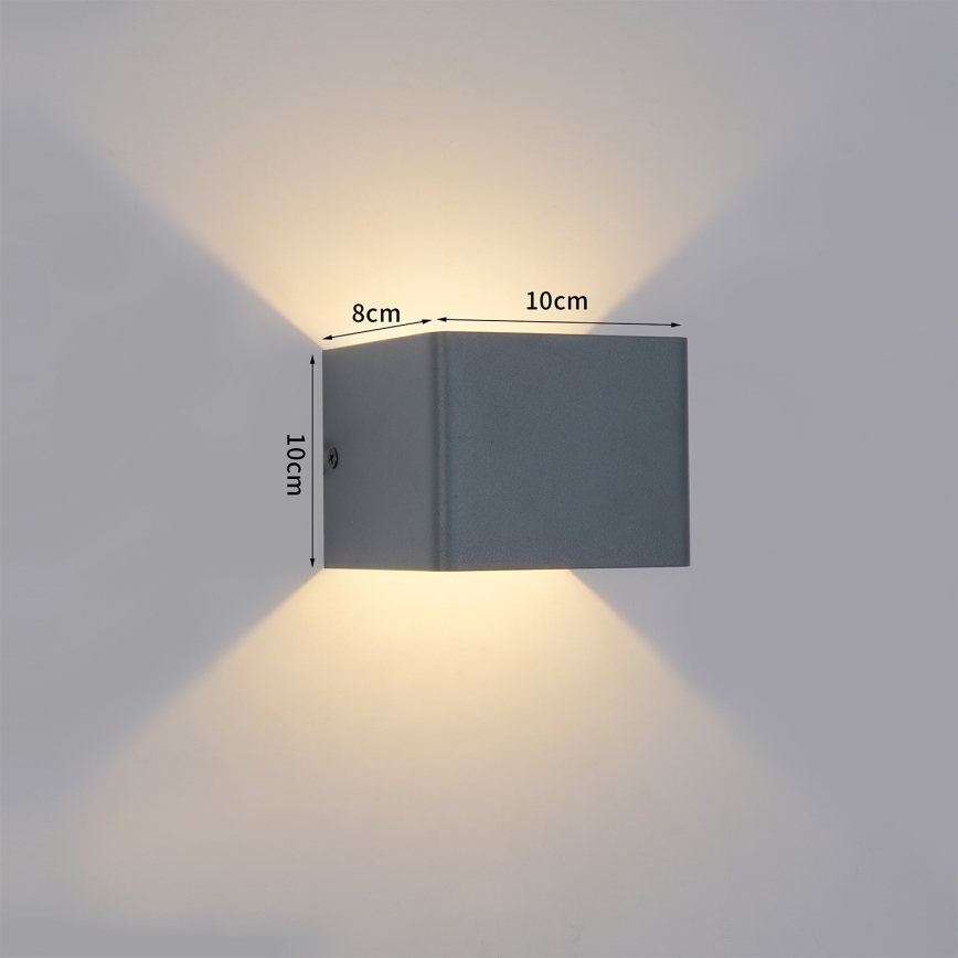 Brilagi - Zewnętrzny kinkiet DONNANI LED/5W/230V 10 cm antracyt IP44